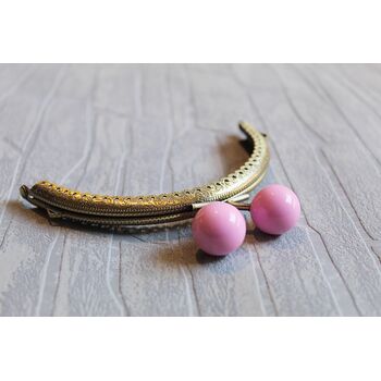 Πλαίσιο Μπίλια Μπρονζέ  12,5cm Ρόζ