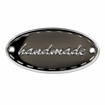 Ταμπελάκι Καθρέφτης Handmade Οβάλ 25mm.Ασημί